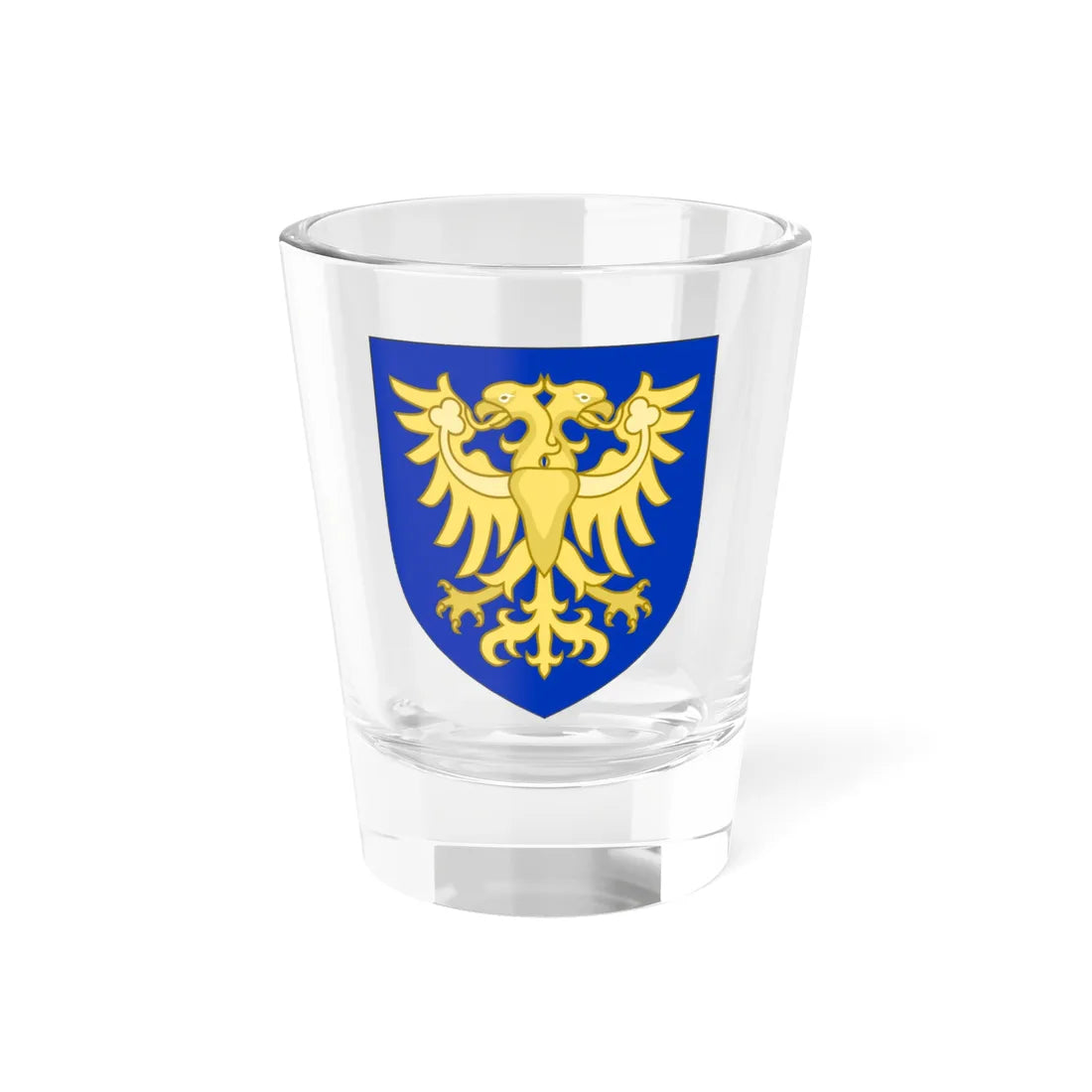 Blason de la famille de Roys de Lédignan (France) (Coat of Arms) Shot Glass 1.5oz 1.5oz - Go Mug Yourself