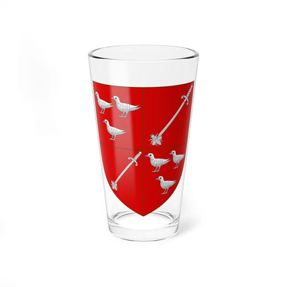 Blason de la famille de Saisy de Kerampuil (France) (Coat of Arms) Pint Glass 16oz 16oz - Go Mug Yourself