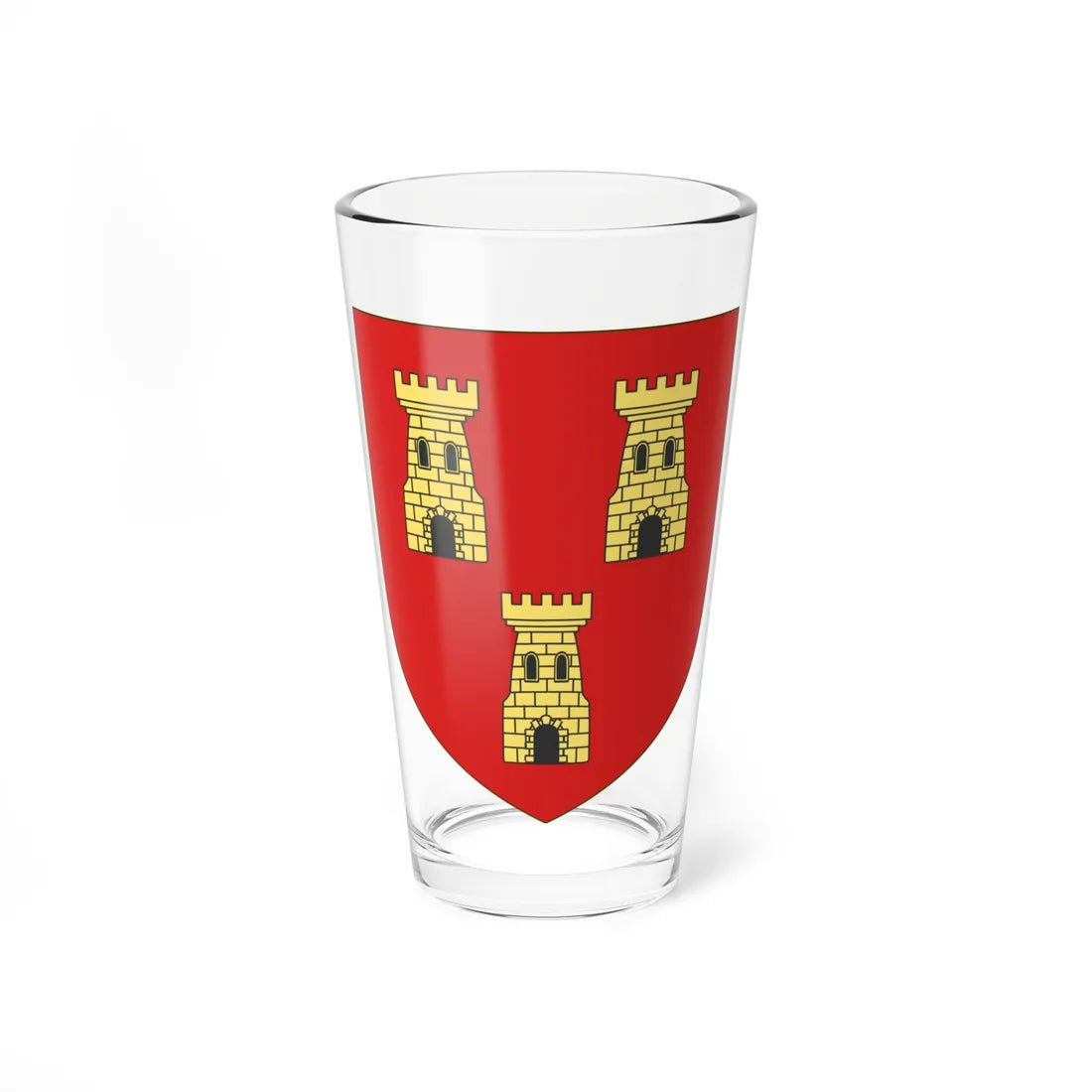 Blason de la famille de Sesmaisons (France) (Coat of Arms) Pint Glass 16oz 16oz - Go Mug Yourself