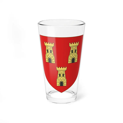 Blason de la famille de Sesmaisons (France) (Coat of Arms) Pint Glass 16oz 16oz - Go Mug Yourself