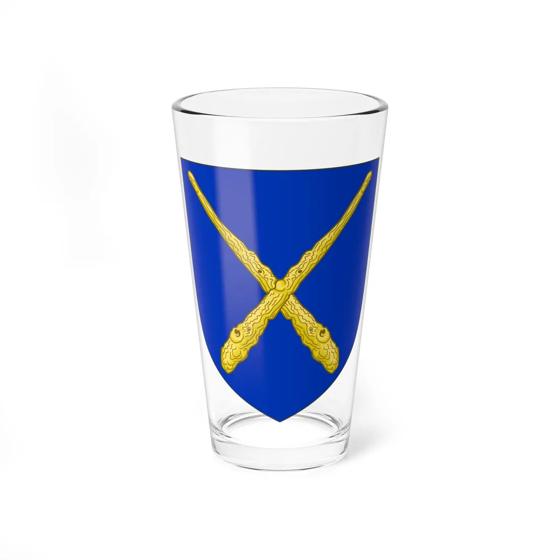 Blason de la famille Dumas de Champvallier (France) (Coat of Arms) Pint Glass 16oz 16oz - Go Mug Yourself
