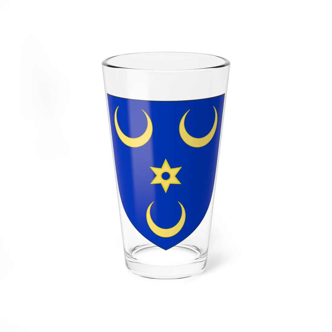 Blason de la famille Espivent de La Villesboisnet (France) (Coat of Arms) Pint Glass 16oz 16oz - Go Mug Yourself