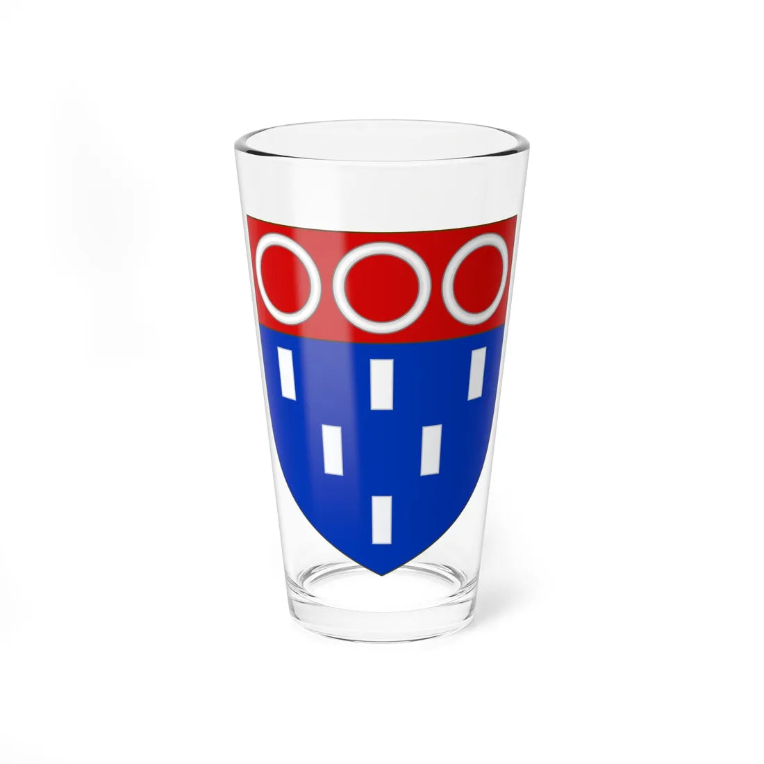 Blason de la famille Ferron de La Ferronnays (France) (Coat of Arms) Pint Glass 16oz 16oz - Go Mug Yourself