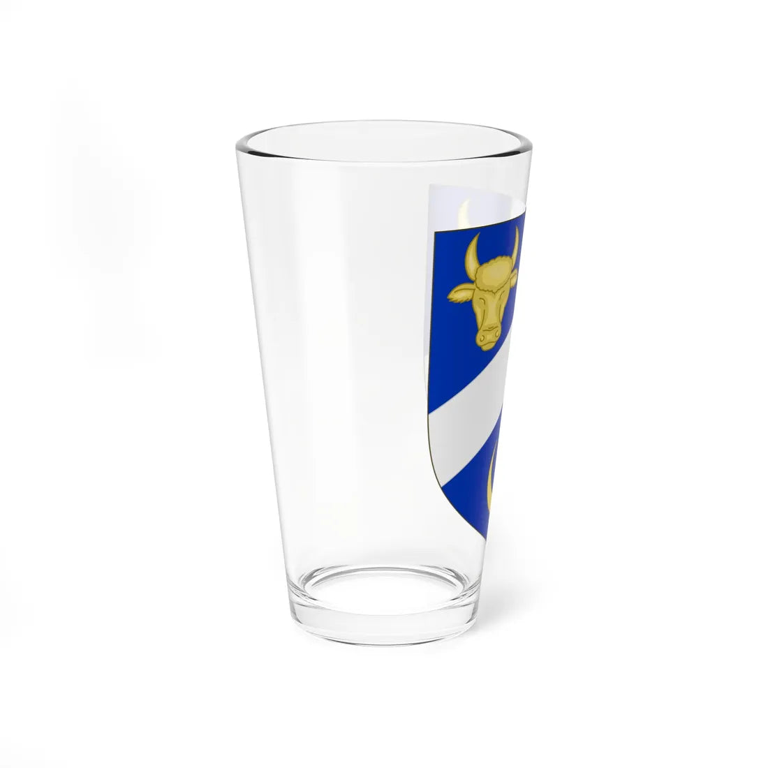 Blason de la famille Frain de La Villegontier (France) (Coat of Arms) Pint Glass 16oz - Go Mug Yourself