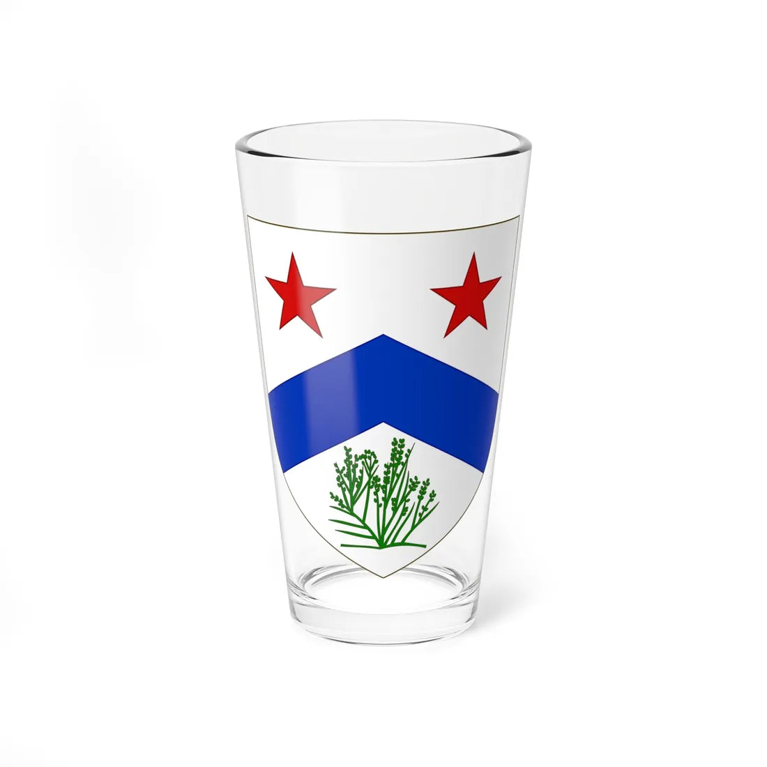 Blason de la famille Genêt de Châtenay (France) (Coat of Arms) Pint Glass 16oz 16oz - Go Mug Yourself