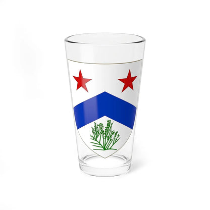Blason de la famille Genêt de Châtenay (France) (Coat of Arms) Pint Glass 16oz 16oz - Go Mug Yourself