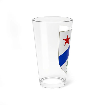 Blason de la famille Genêt de Châtenay (France) (Coat of Arms) Pint Glass 16oz - Go Mug Yourself