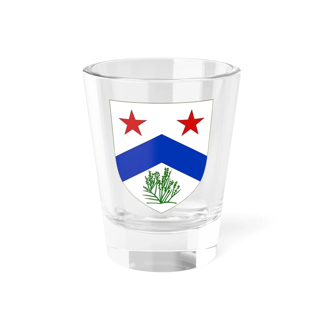 Blason de la famille Genêt de Châtenay (France) (Coat of Arms) Shot Glass 1.5oz 1.5oz - Go Mug Yourself
