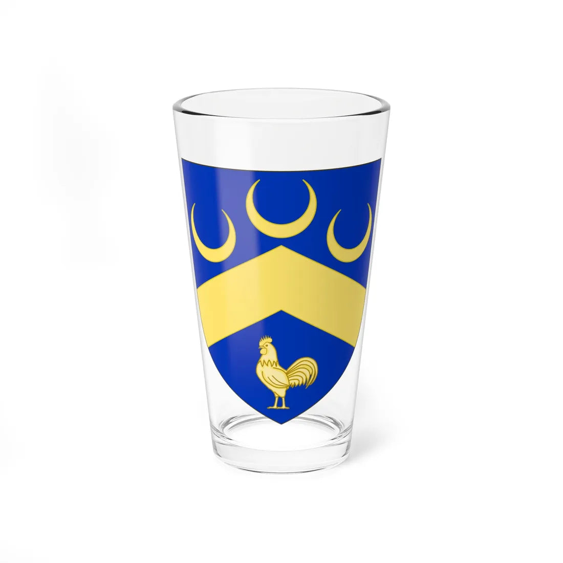 Blason de la famille Guyot de Villeneuve (France) (Coat of Arms) Pint Glass 16oz 16oz - Go Mug Yourself