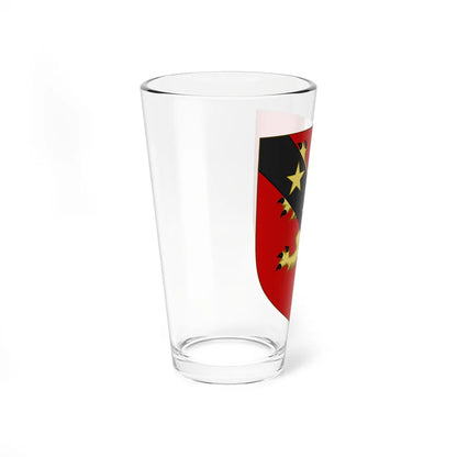Blason de la famille Hébrard de Veyrinas (France) (Coat of Arms) Pint Glass 16oz - Go Mug Yourself