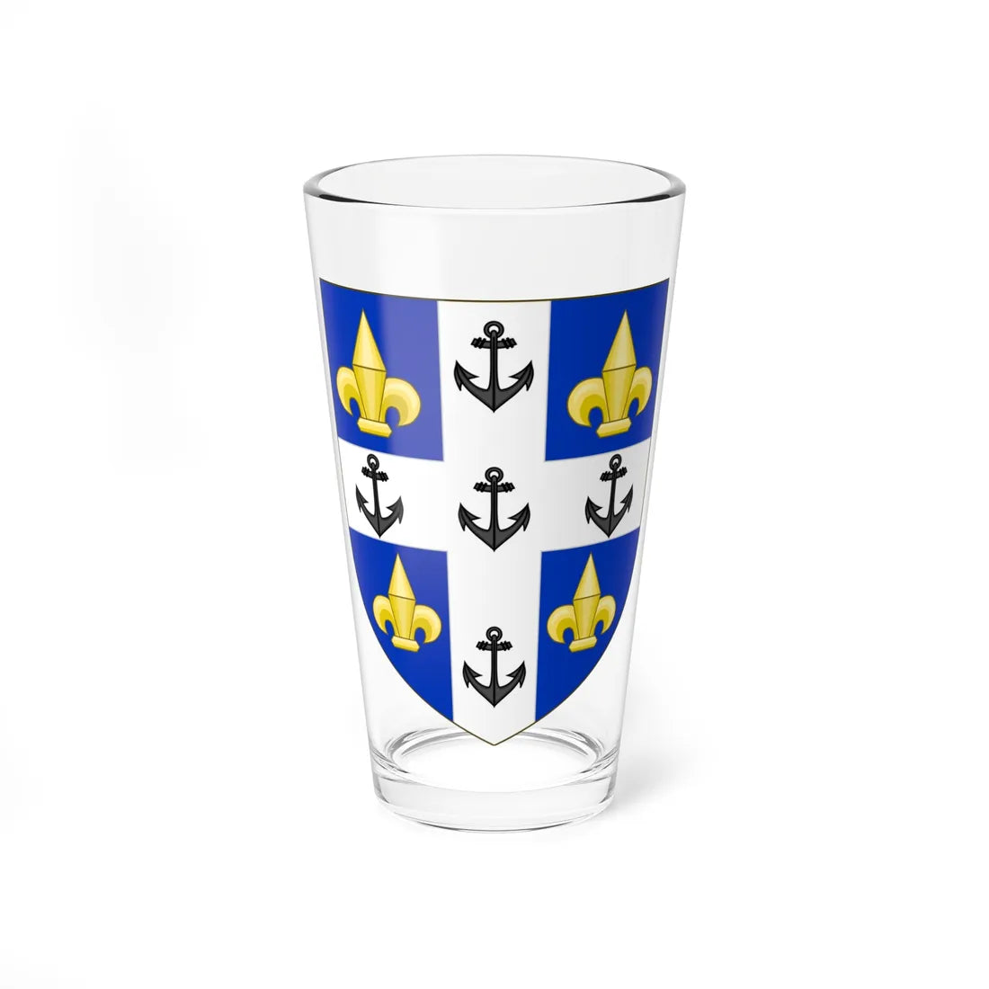 Blason de la famille Hély dOissel (France) (Coat of Arms) Pint Glass 16oz 16oz - Go Mug Yourself