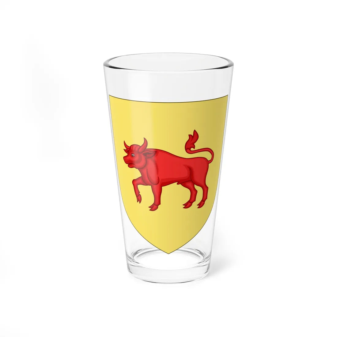 Blason de la famille Le Boeuf dOsmoy (France) (Coat of Arms) Pint Glass 16oz - Go Mug Yourself
