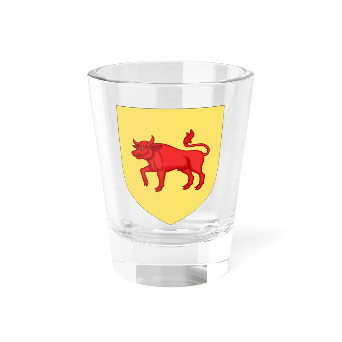 Blason de la famille Le Boeuf dOsmoy (France) (Coat of Arms) Shot Glass 1.5oz 1.5oz - Go Mug Yourself