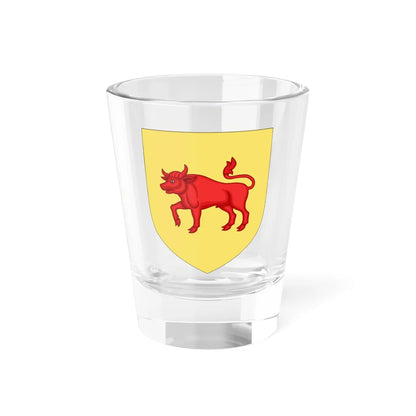 Blason de la famille Le Boeuf dOsmoy (France) (Coat of Arms) Shot Glass 1.5oz 1.5oz - Go Mug Yourself