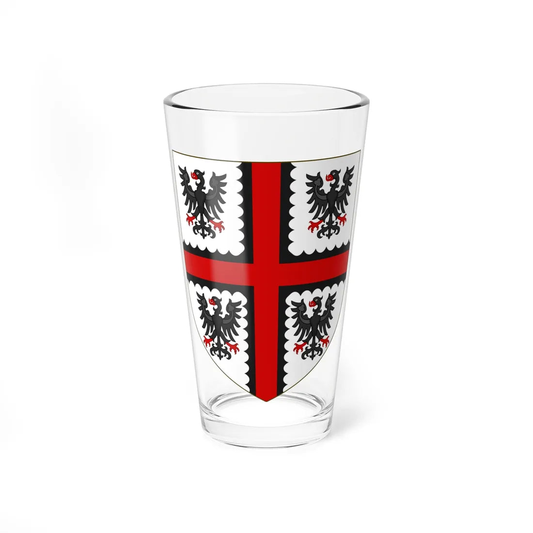 Blason de la famille Le Clerc de Juigné (France) (Coat of Arms) Pint Glass 16oz - Go Mug Yourself