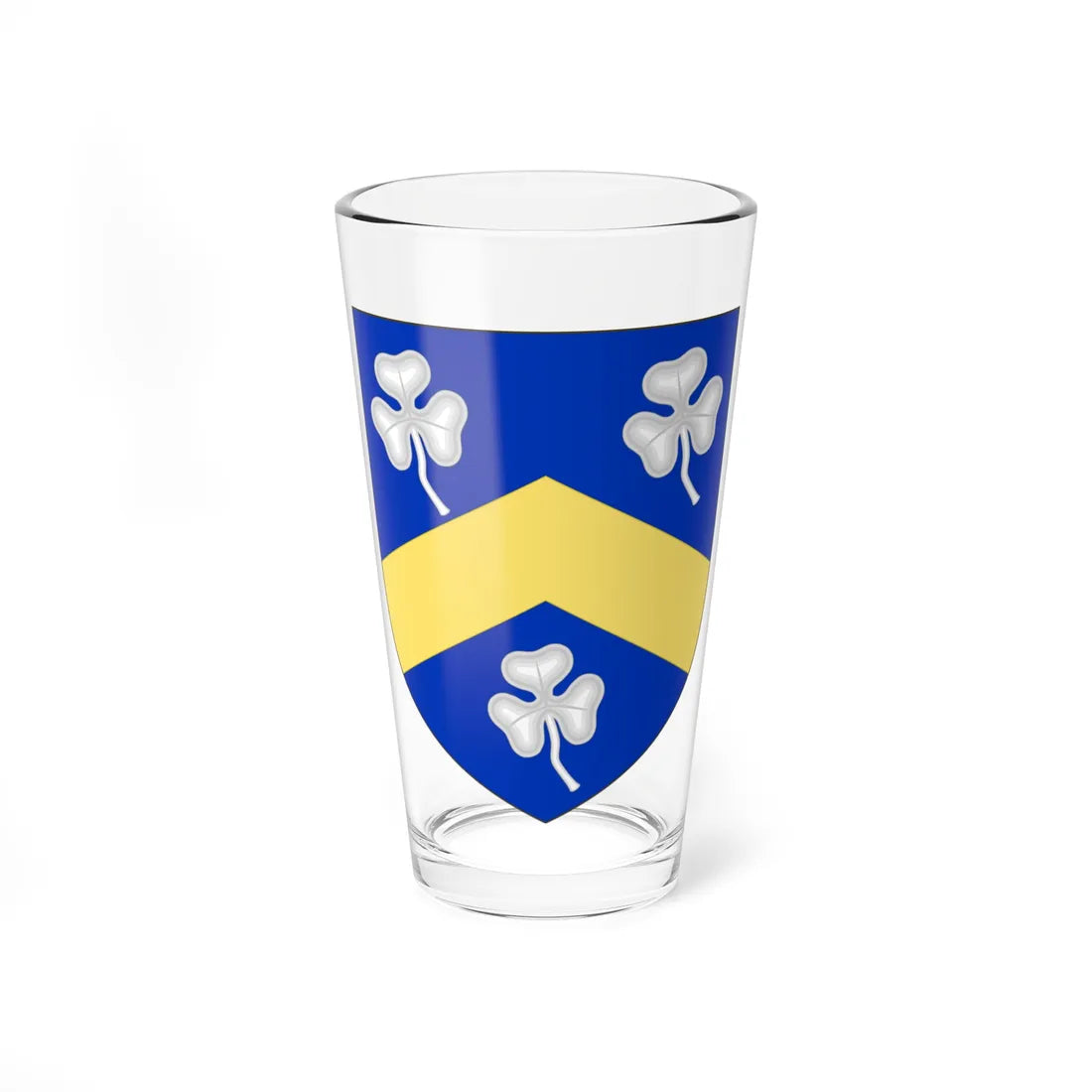 Blason de la famille Le Coat de Kerveguen (France) (Coat of Arms) Pint Glass 16oz 16oz - Go Mug Yourself