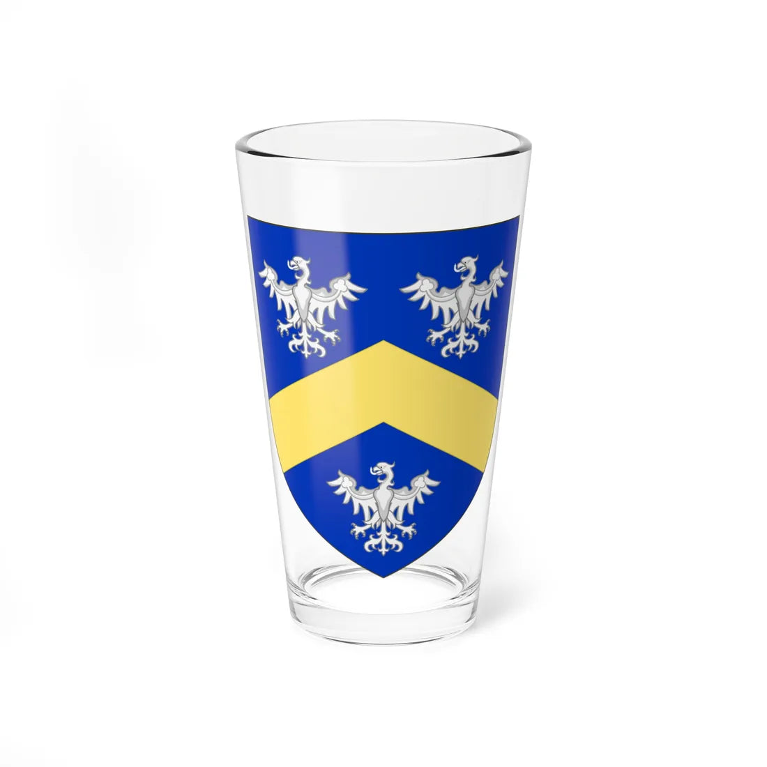 Blason de la famille Le Jolis de Villiers (France) (Coat of Arms) Pint Glass 16oz - Go Mug Yourself