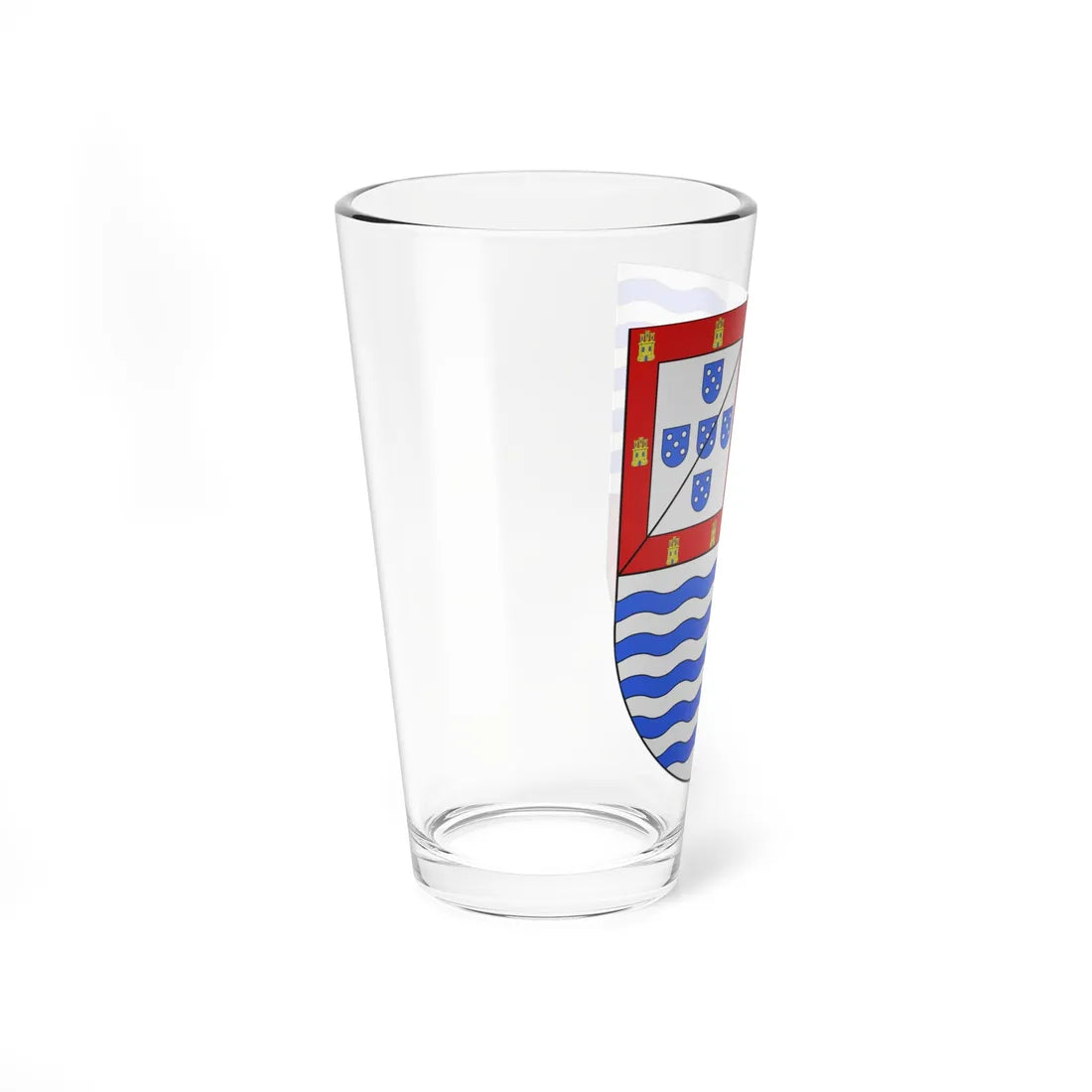 Blason de la famille Lencastre e Távora (Portugal) (Coat of Arms) Pint Glass 16oz - Go Mug Yourself