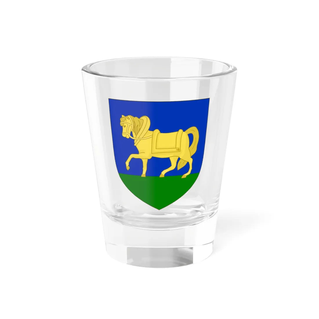 Blason de la famille Mallié (France) (Coat of Arms) Shot Glass 1.5oz 1.5oz - Go Mug Yourself