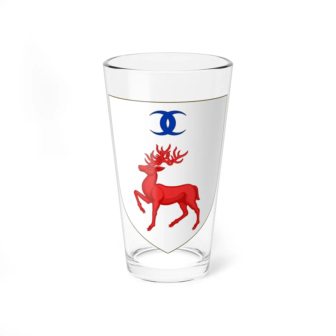 Blason de la famille Penin de La Raudière (France) (Coat of Arms) Pint Glass 16oz 16oz - Go Mug Yourself