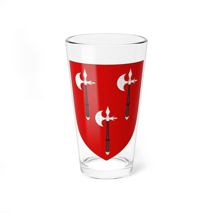 Blason de la famille Poictevin (France) (Coat of Arms) Pint Glass 16oz 16oz - Go Mug Yourself