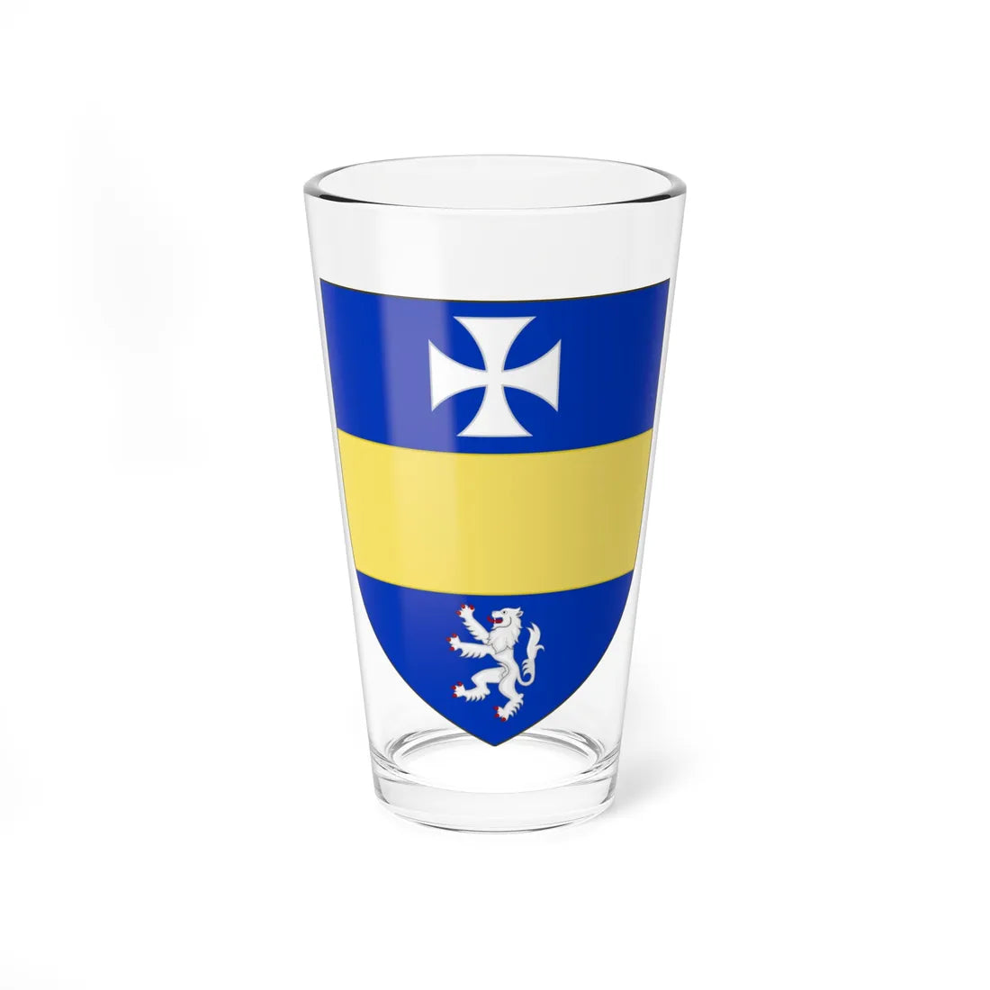 Blason de la famille Saint-Just dAutingues (France) (Coat of Arms) Pint Glass 16oz - Go Mug Yourself