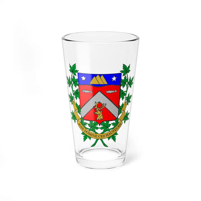 Blason de la municipalité de Saint-Donat Matawinie (Canada) (Coat of Arms) Pint Glass 16oz 16oz - Go Mug Yourself