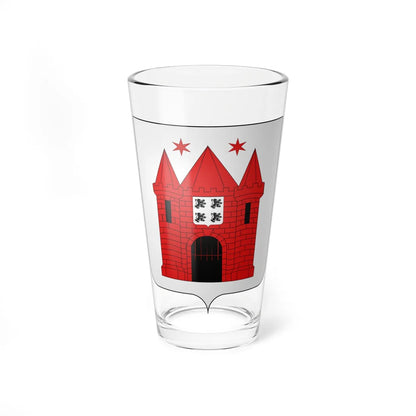 Blason de Marche-en-Famenne (Belgium) (Coat of Arms) Pint Glass 16oz - Go Mug Yourself