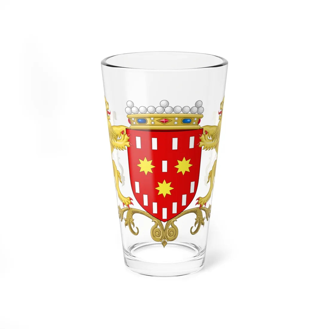 Blason DE Pinte (Belgium) (Coat of Arms) Pint Glass 16oz 16oz - Go Mug Yourself