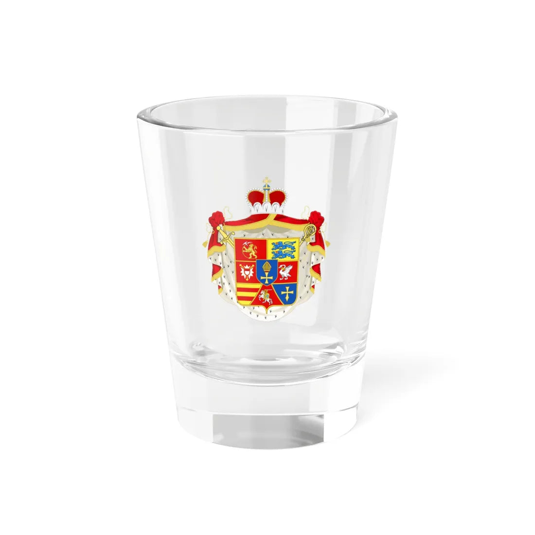 Blason des Princes-évêques de Lubeck 1727-1750 (Denmark) (Coat of Arms) Shot Glass 1.5oz 1.5oz - Go Mug Yourself