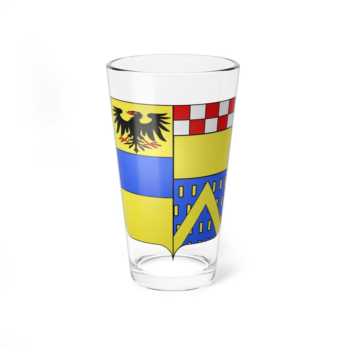 Blason Dilbeek (Belgium) (Coat of Arms) Pint Glass 16oz 16oz - Go Mug Yourself