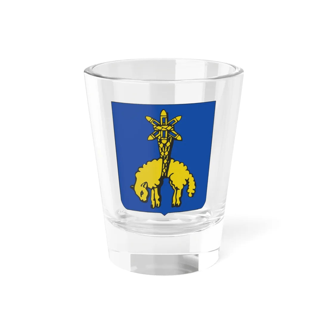 Blason Dison (Belgium) (Coat of Arms) Shot Glass 1.5oz 1.5oz - Go Mug Yourself