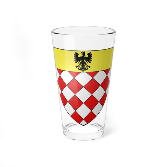 Blason Dominique Grimaldi (Monaco) (Coat of Arms) Pint Glass 16oz 16oz - Go Mug Yourself