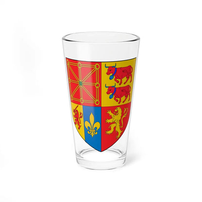 Blason département des Pyrénées-Atlantiques (Spain) (Coat of Arms) Pint Glass 16oz 16oz - Go Mug Yourself