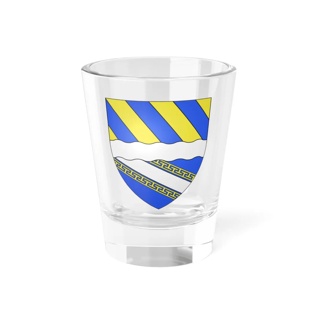 Blason département fr Aisne (France) (Coat of Arms) Shot Glass 1.5oz 1.5oz - Go Mug Yourself