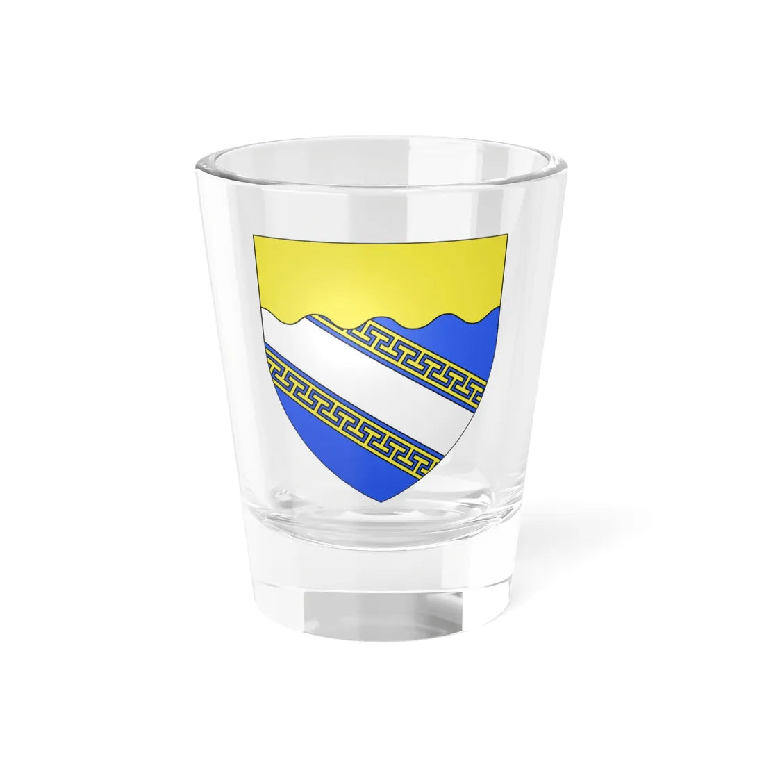 Blason département fr Aube (France) (Coat of Arms) Shot Glass 1.5oz 1.5oz - Go Mug Yourself