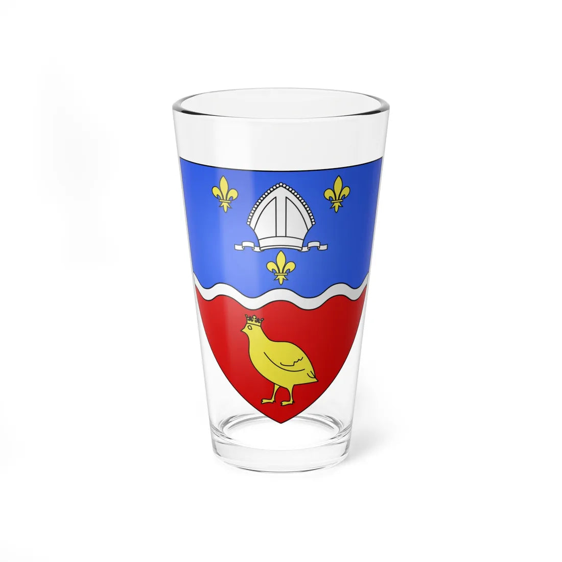 Blason département fr Charente-Maritime (France) (Coat of Arms) Pint Glass 16oz 16oz - Go Mug Yourself