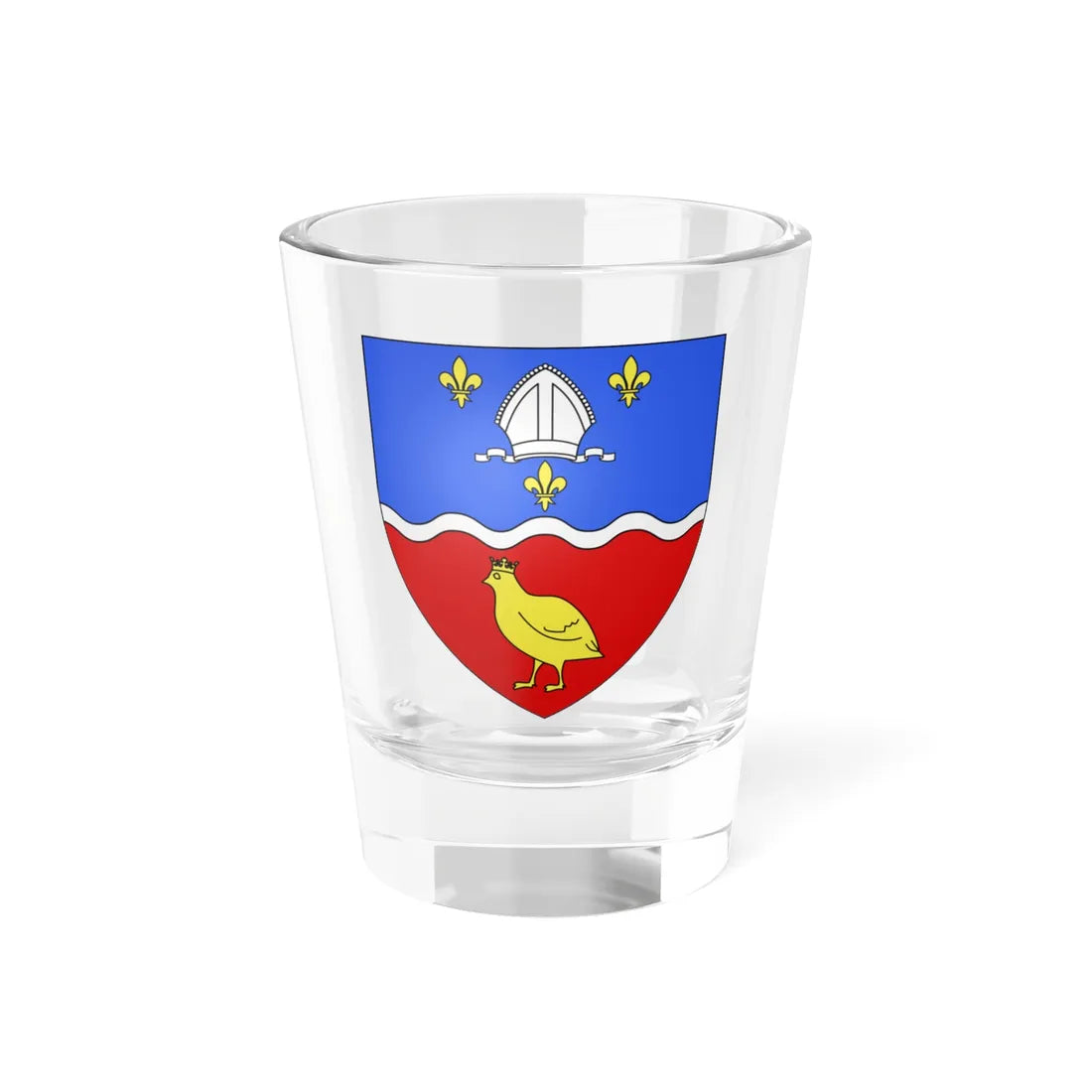 Blason département fr Charente-Maritime (France) (Coat of Arms) Shot Glass 1.5oz 1.5oz - Go Mug Yourself