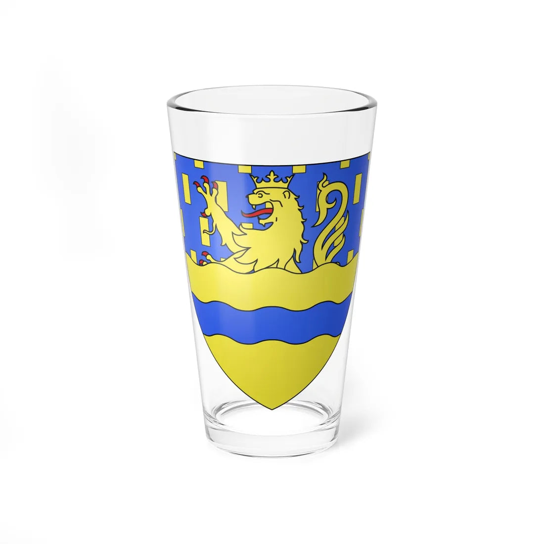 Blason département fr Doubs (France) (Coat of Arms) Pint Glass 16oz 16oz - Go Mug Yourself
