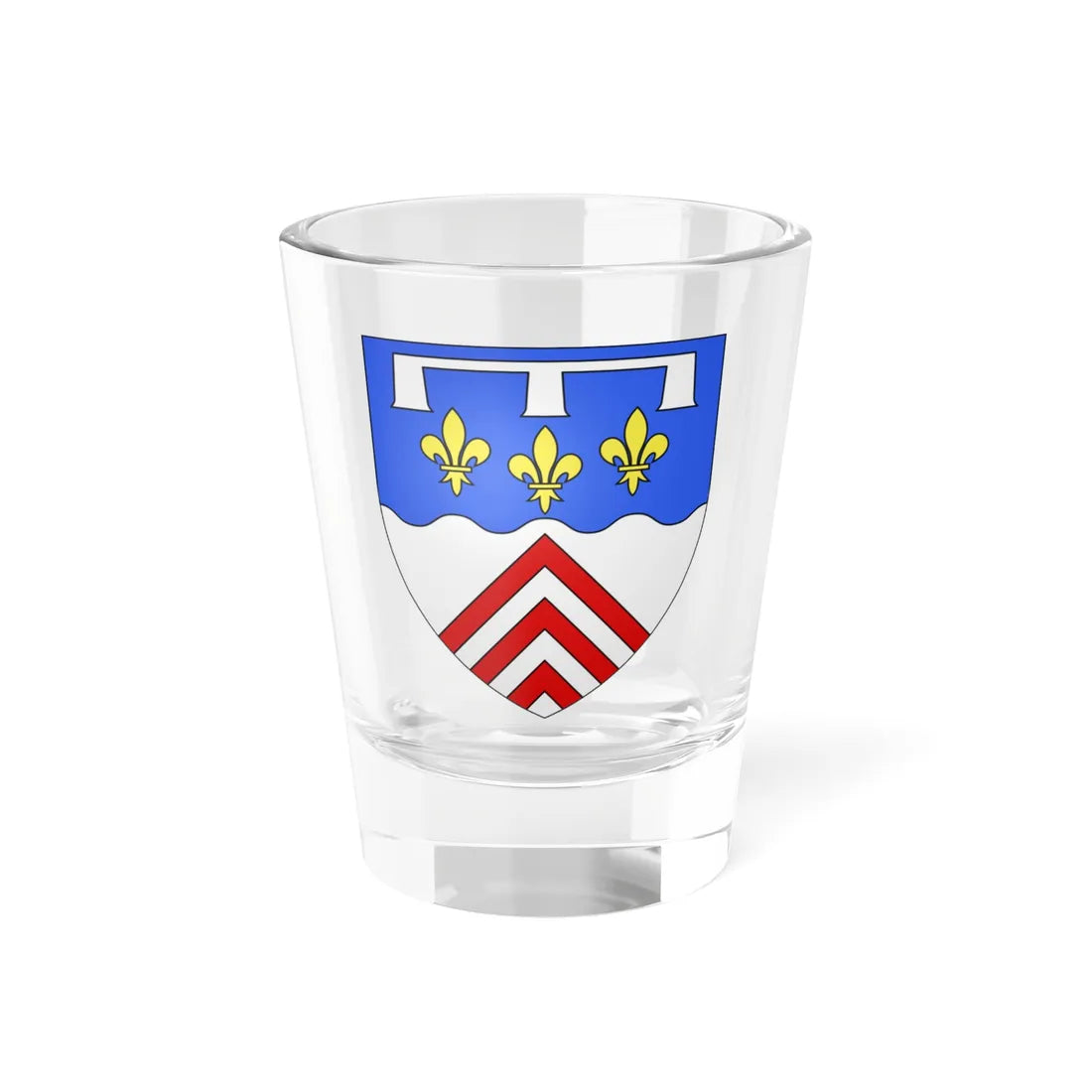 Blason département fr Eure-et-Loir (France) (Coat of Arms) Shot Glass 1.5oz 1.5oz - Go Mug Yourself