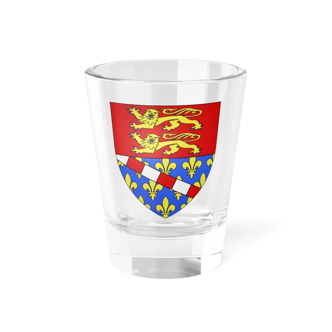 Blason département fr Eure (France) (Coat of Arms) Shot Glass 1.5oz 1.5oz - Go Mug Yourself
