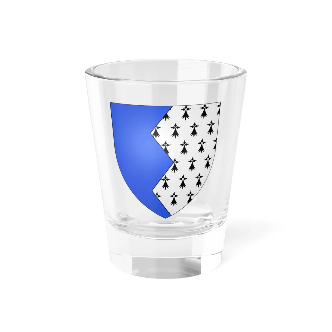 Blason département fr Finistère proposé par Robert Louis (France) (Coat of Arms) Shot Glass 1.5oz 1.5oz - Go Mug Yourself