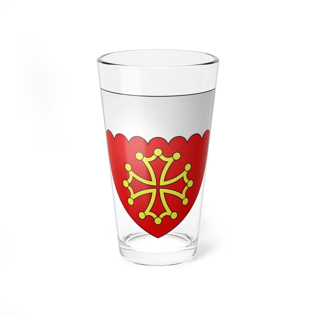 Blason département fr Gard (France) (Coat of Arms) Pint Glass 16oz 16oz - Go Mug Yourself