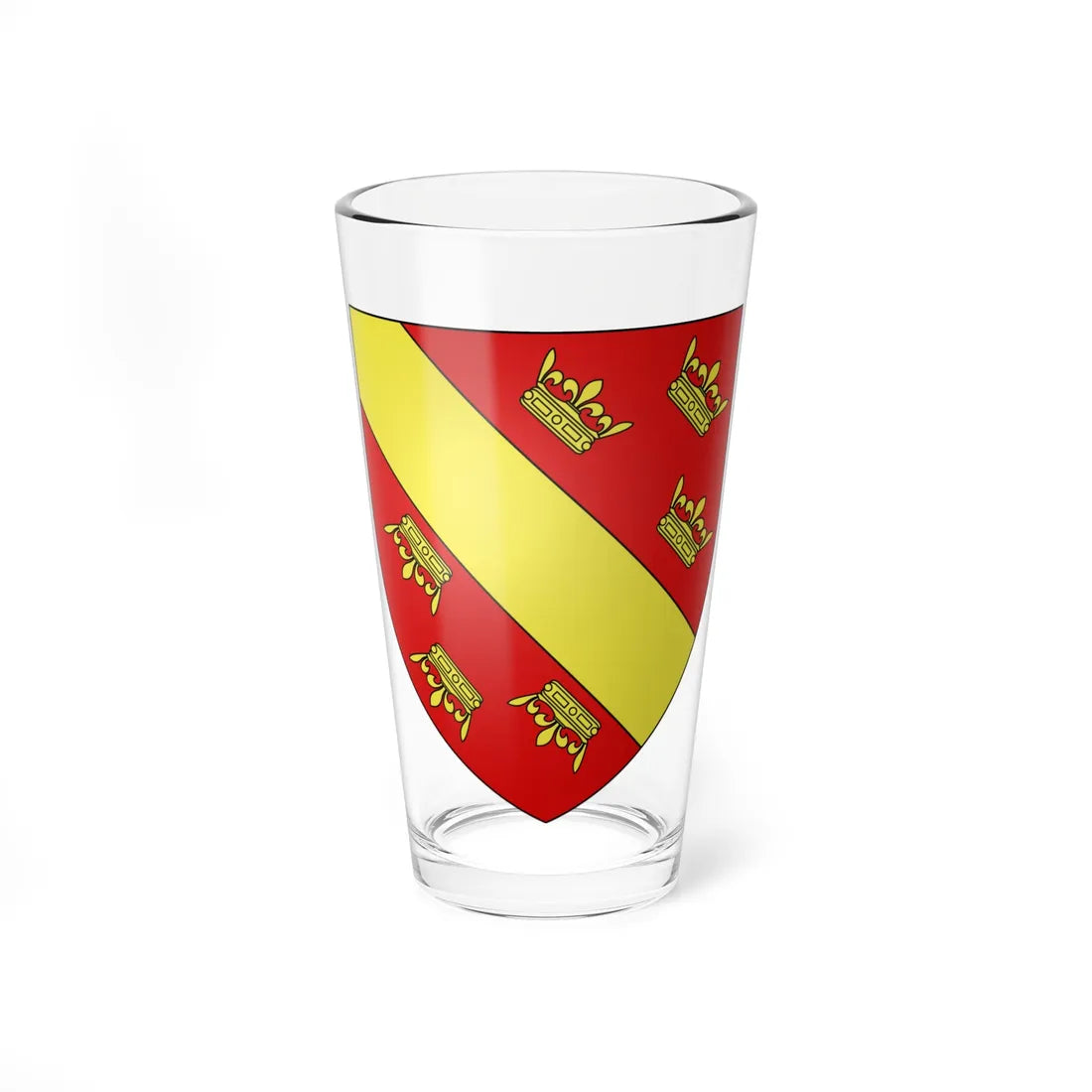 Blason département fr Haut-Rhin (France) (Coat of Arms) Pint Glass 16oz 16oz - Go Mug Yourself