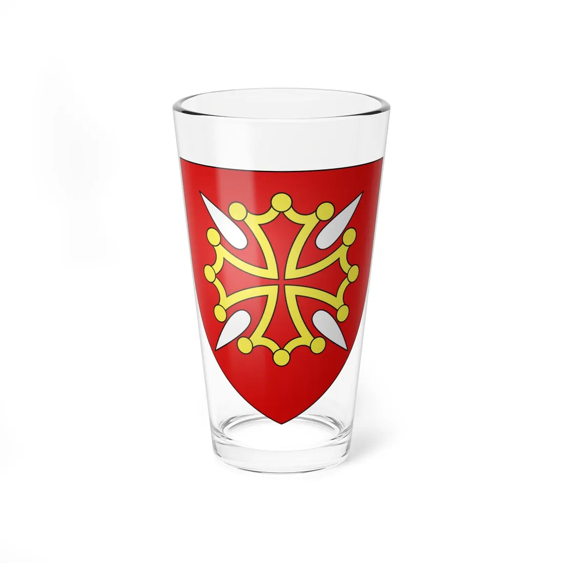 Blason département fr Haute-Garonne (France) (Coat of Arms) Pint Glass 16oz 16oz - Go Mug Yourself