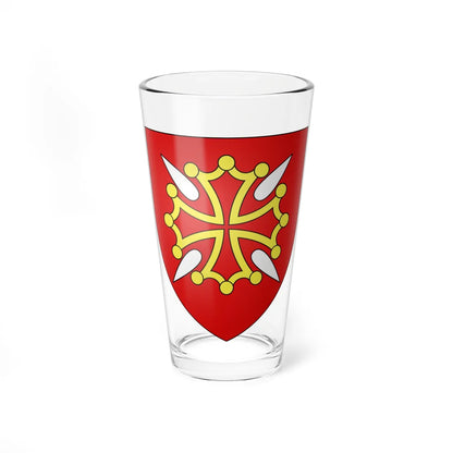 Blason département fr Haute-Garonne (France) (Coat of Arms) Pint Glass 16oz 16oz - Go Mug Yourself