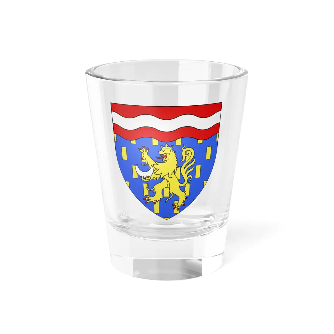 Blason département fr Haute-Saône (France) (Coat of Arms) Shot Glass 1.5oz 1.5oz - Go Mug Yourself