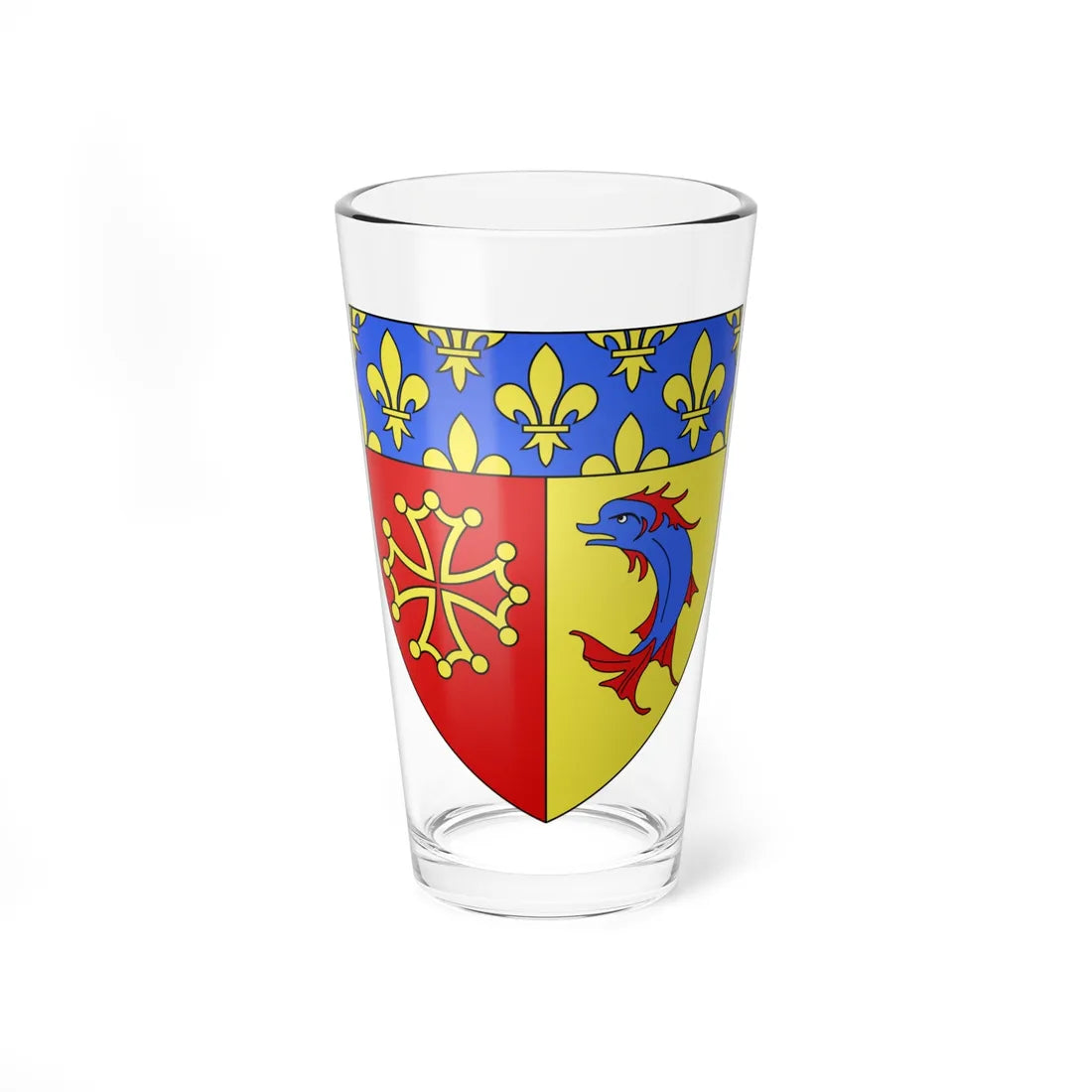 Blason département fr Hautes-Alpes (France) (Coat of Arms) Pint Glass 16oz 16oz - Go Mug Yourself