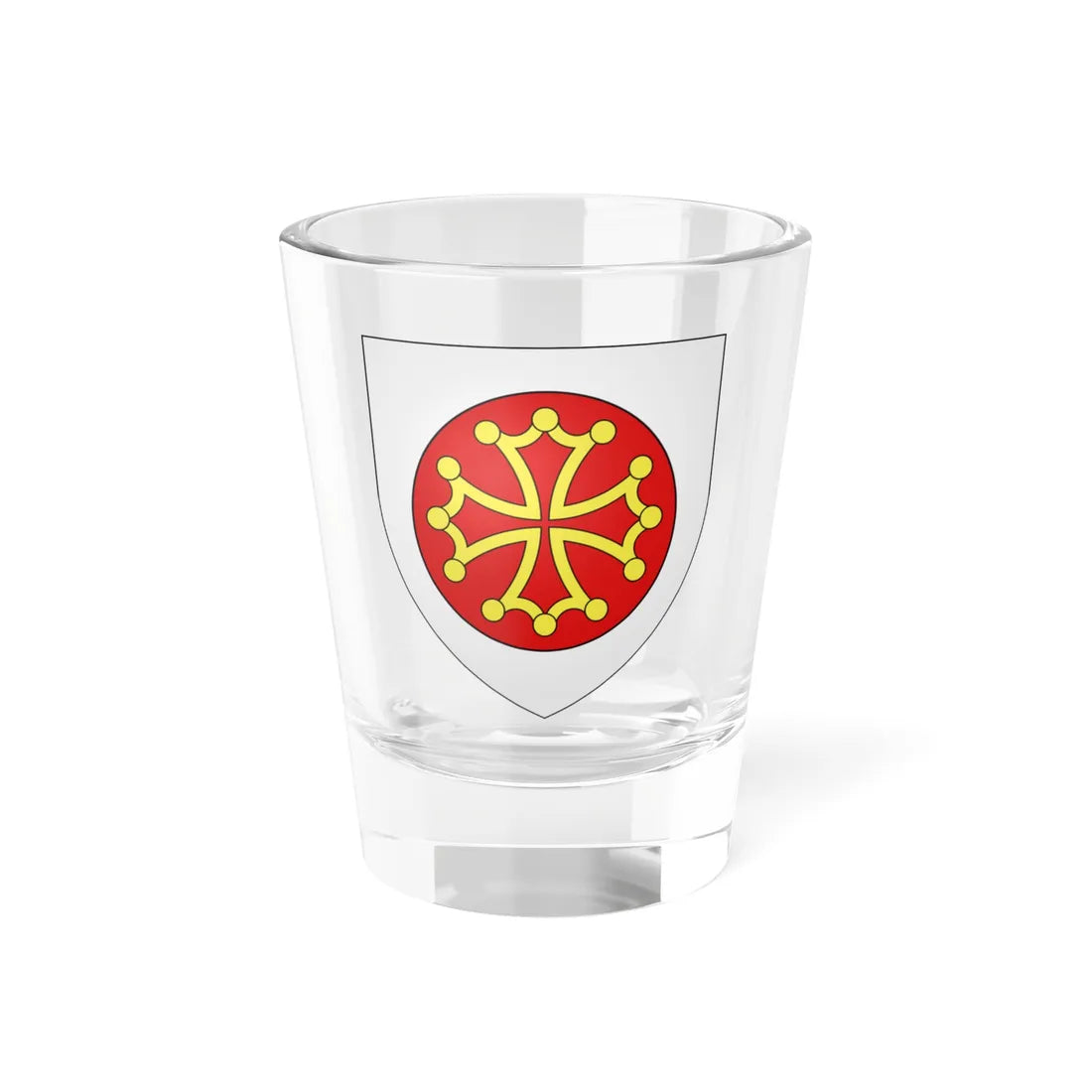 Blason département fr Hérault (France) (Coat of Arms) Shot Glass 1.5oz 1.5oz - Go Mug Yourself