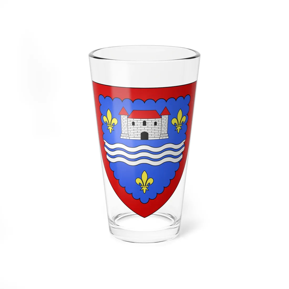 Blason département fr Indre (France) (Coat of Arms) Pint Glass 16oz 16oz - Go Mug Yourself
